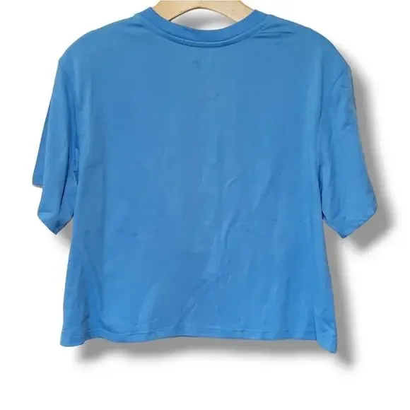 Nickelodeon Hey Arnold Women’s Blue Cropped Graphic T-Shirt – XXL, Cotton Blend - Picture 2 of 5